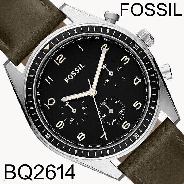 Fossil BQ2614 Wilkin Multifunction Olive Leather Watch Retail Gift Box