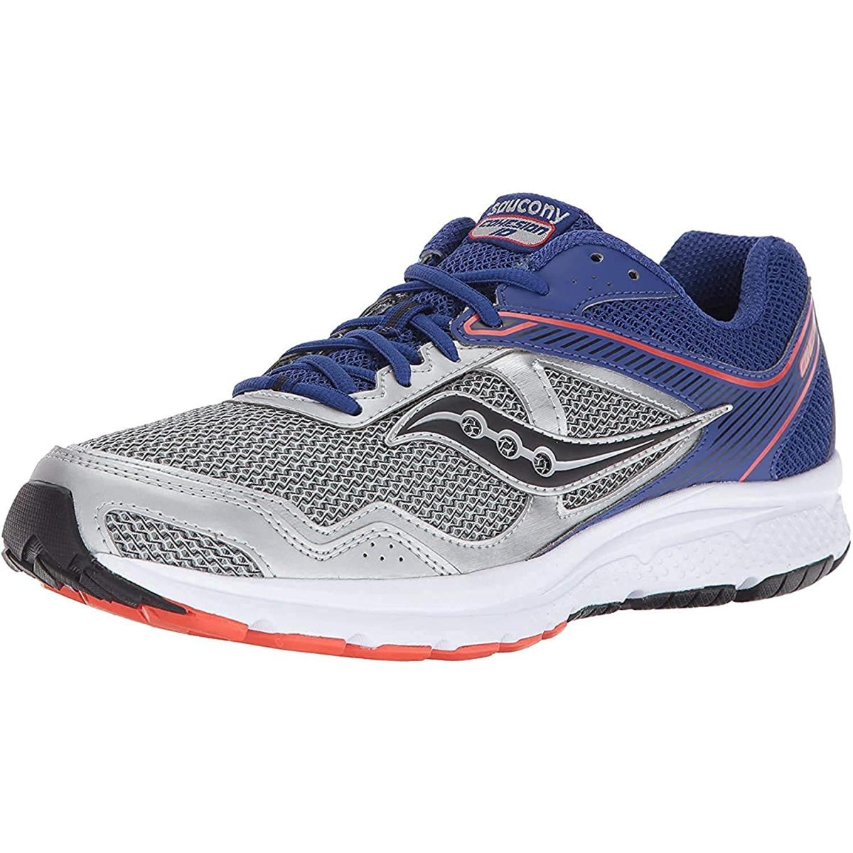 Saucony Men`s Cohesion 10 Running Shoe Silver Blue