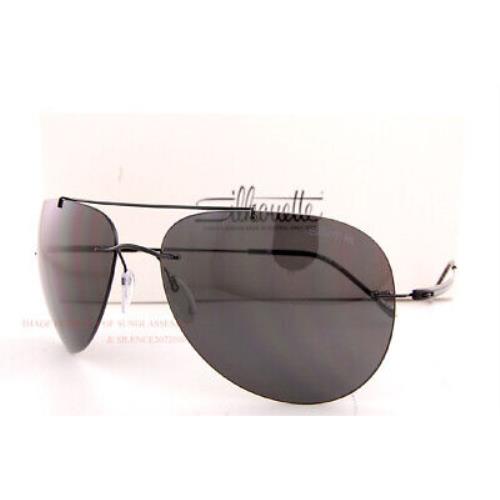 Silhouette Sunglasses Adventurer 8721 9140 Black/gray Polarized Titanium