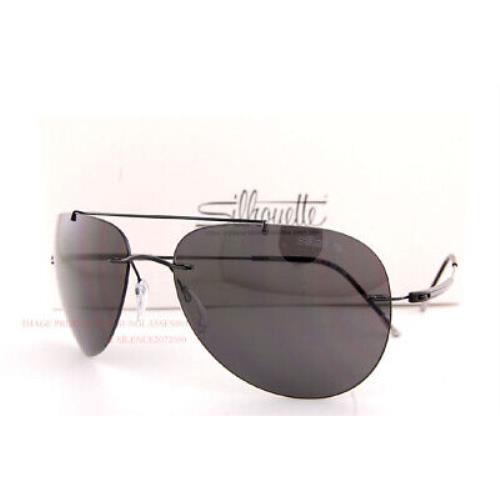 Silhouette Sunglasses Adventurer 8176 9140 Black/gray Polarized Titanium