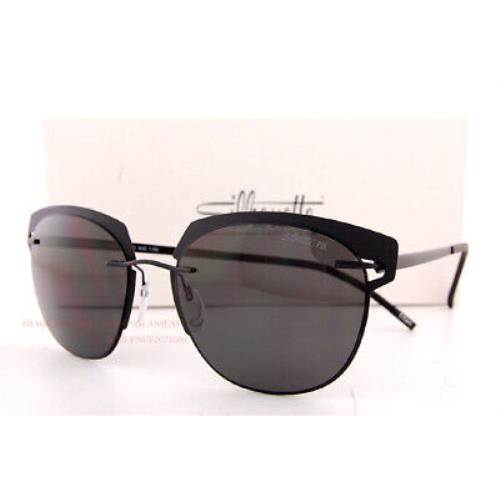 Silhouette Sunglasses Accent Shades 8702 9040 Black/gray Polarized Titanium