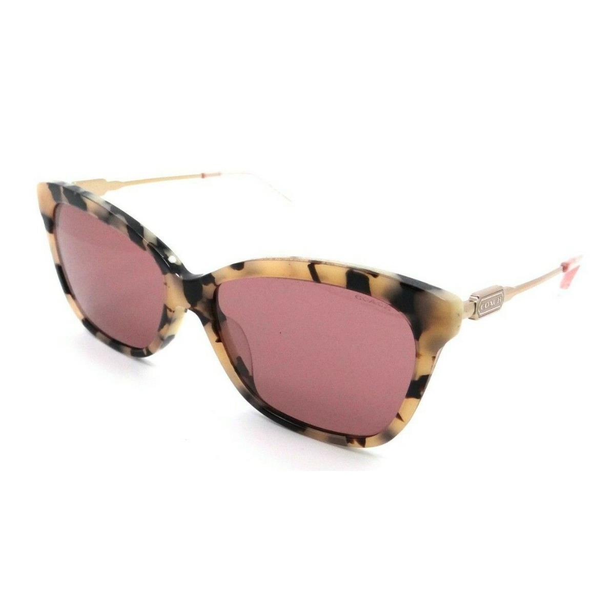Coach Sunglasses HC 8305F 540369 57-16-140 L1160 Pink Tortoise / Burgundy