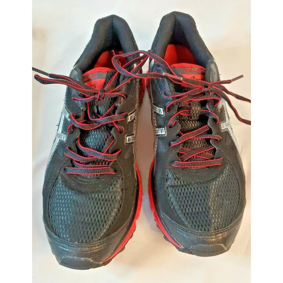 Asics Gel Scram Athletic Running Shoes Black/red T2J6N Mens Size 10