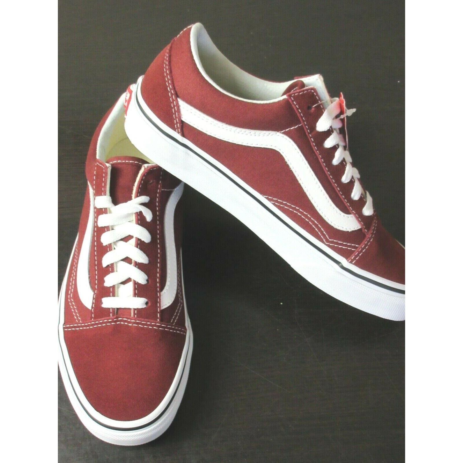 vans old skool madder brown true white