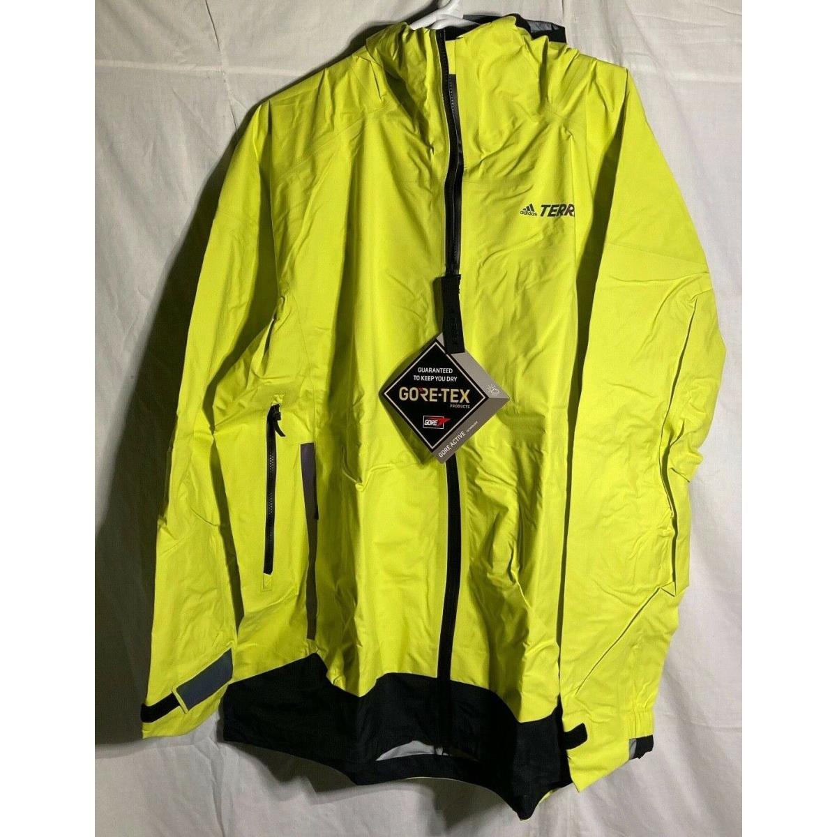 Adidas Terrex Txms Gore-tex Hiking Shell Jacket w/ Hood Yellow - Xxl