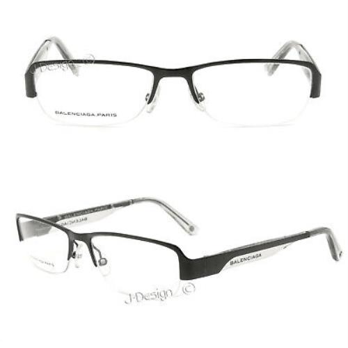 Balenciaga Paris BAL0061 G05 Half-rimless Matte Black 52/16/135 Eyeglasses