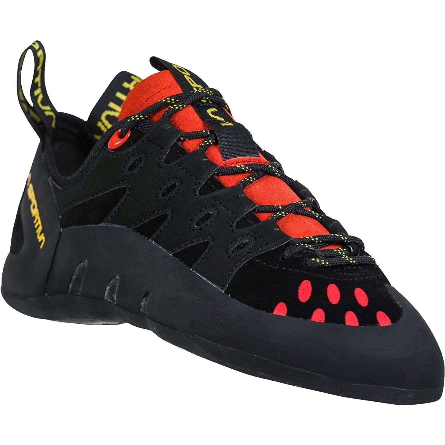Lasportiva La Sportiva 258071 Mens Lace Performance Climbing Shoe Black/poppy Size 10 M