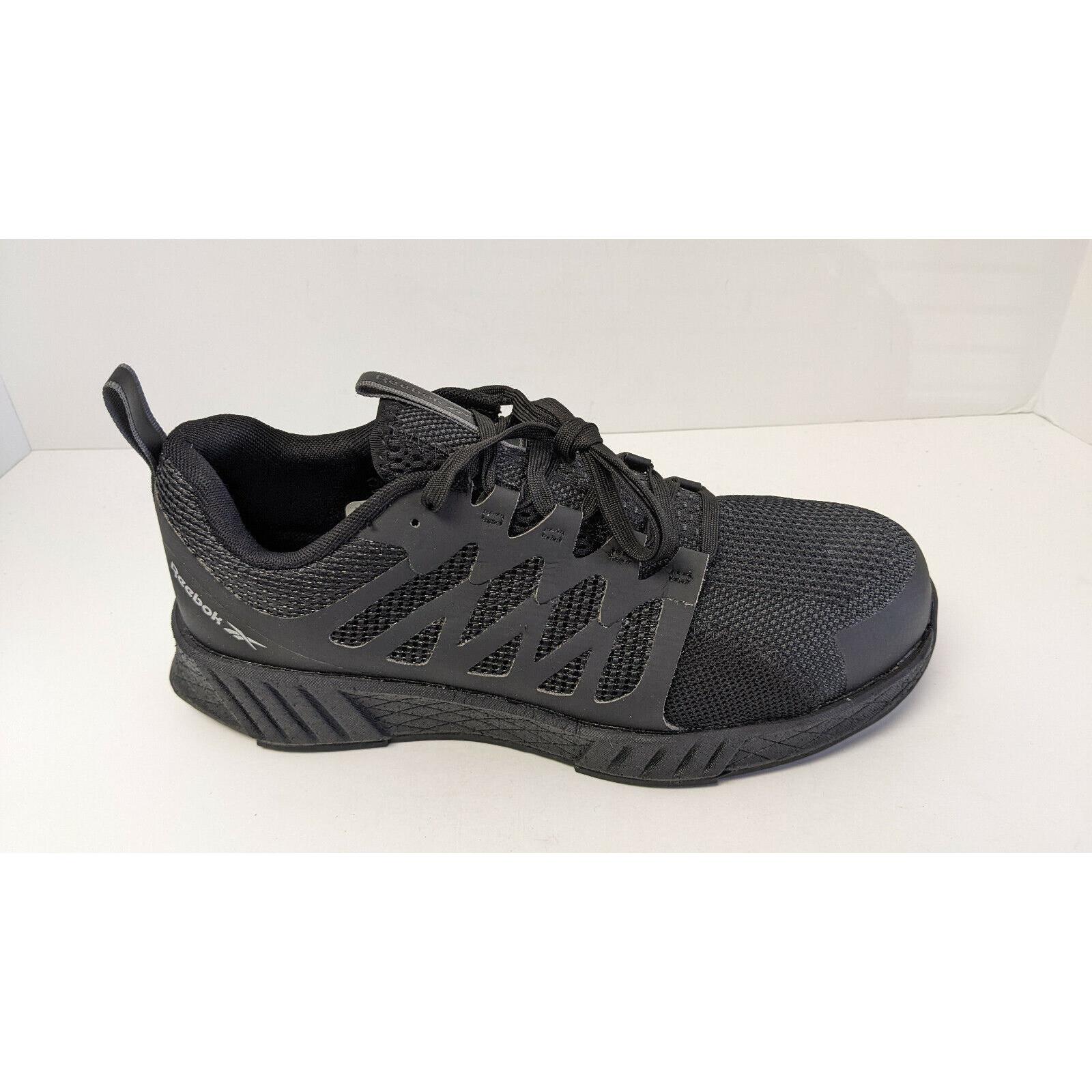 Reebok Fusion Flexweave Athletic Work Shoes Black Men`s 8.5 M
