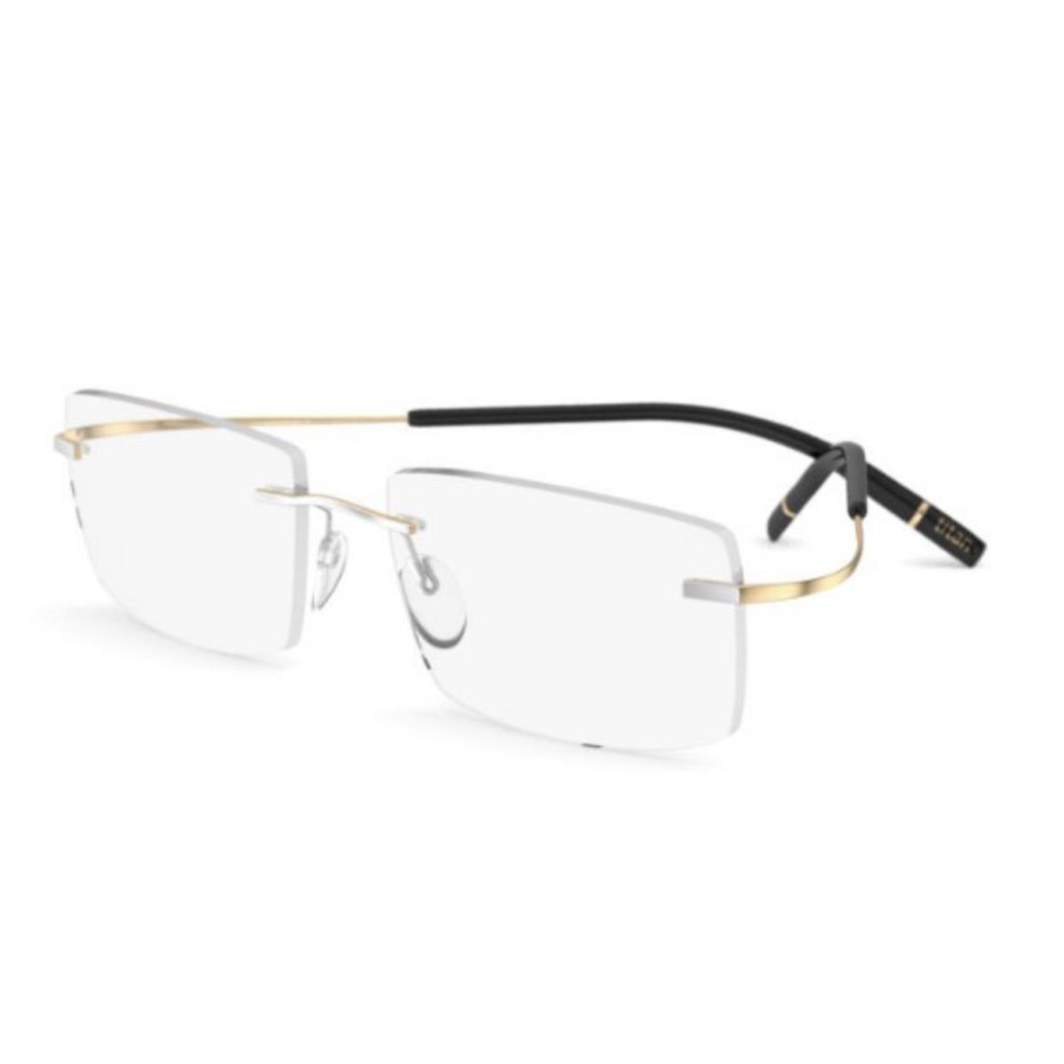 Silhouette Rimless Tma Eyeglasses 5539 IZ 8080 54-19 23kt Gold Plated Frames