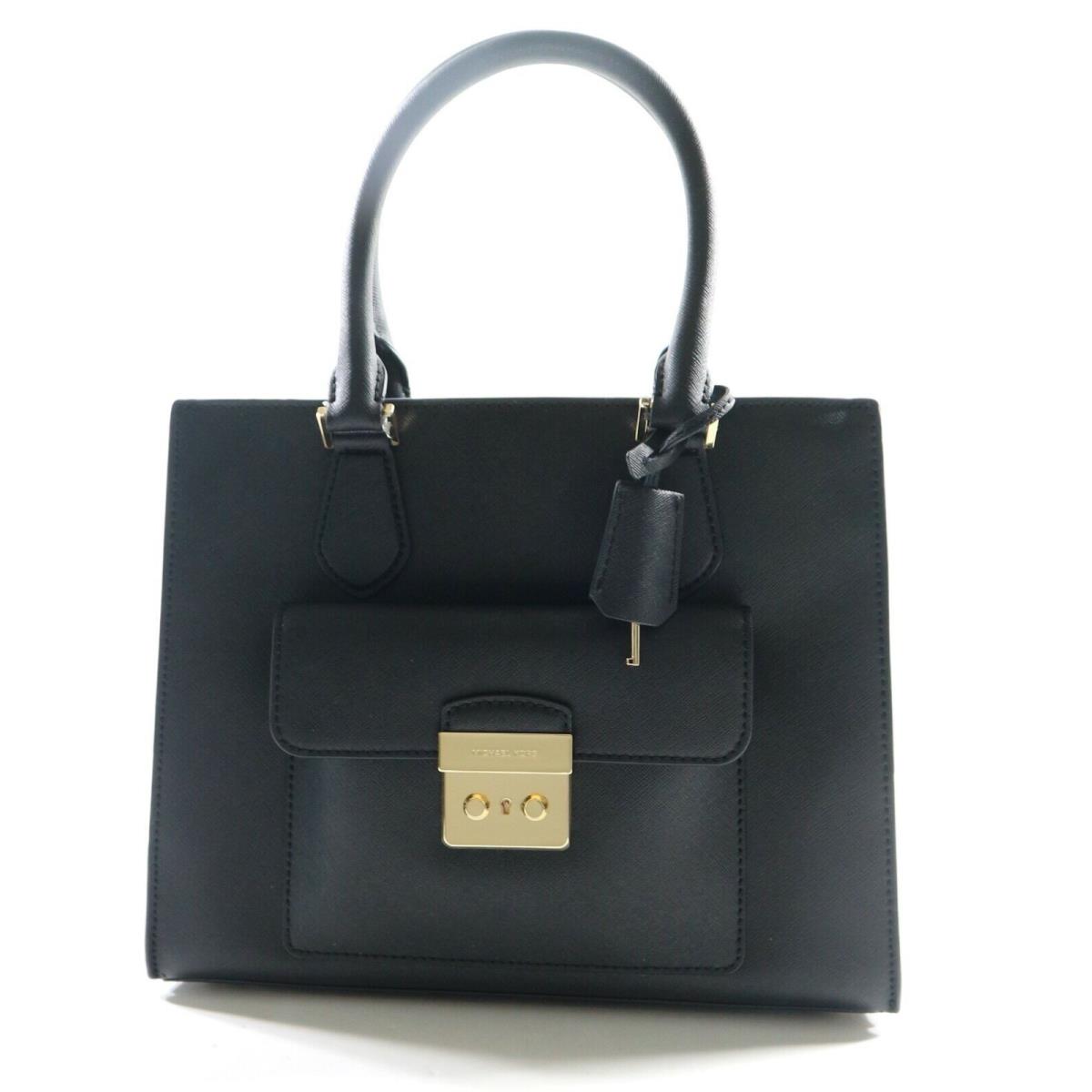 Michael Kors Bridgette Medium East West Leather Tote Bag Black NWT