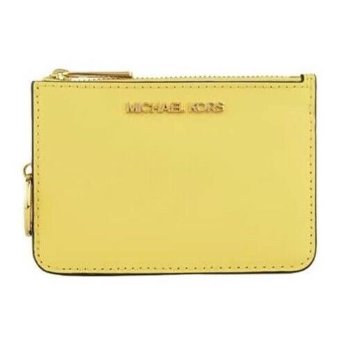 Michael Kors Jet Set Travel Small Leather Top Zip Coin Pouch