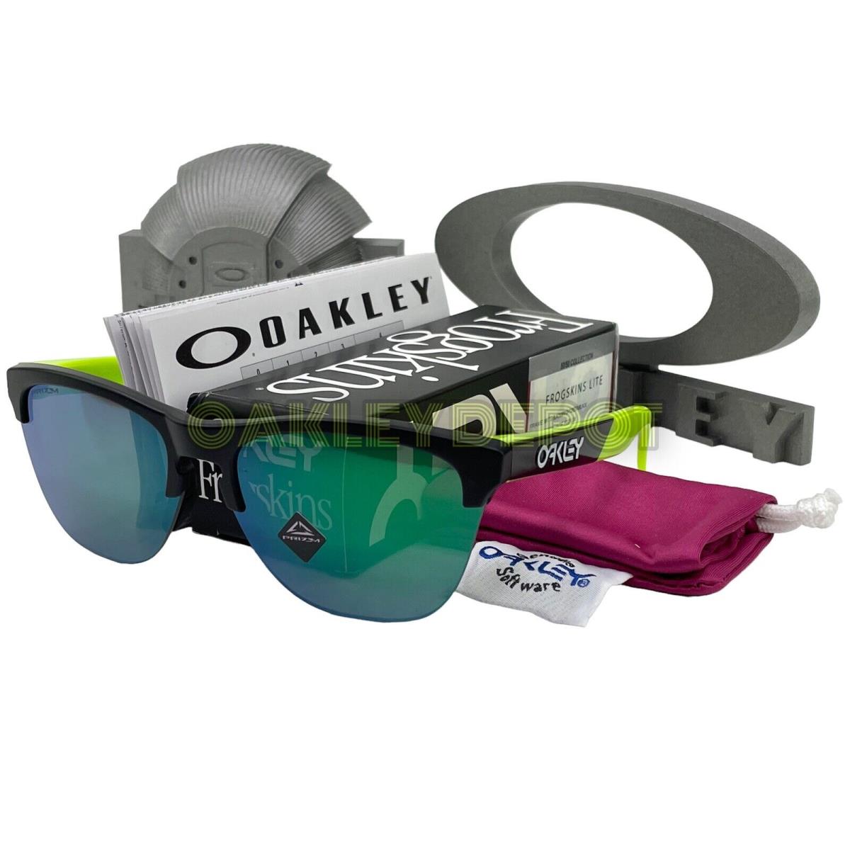 Oakley Frogskins Lite 009374 Matte Bright Green/prizm Jade Sunglasses 125