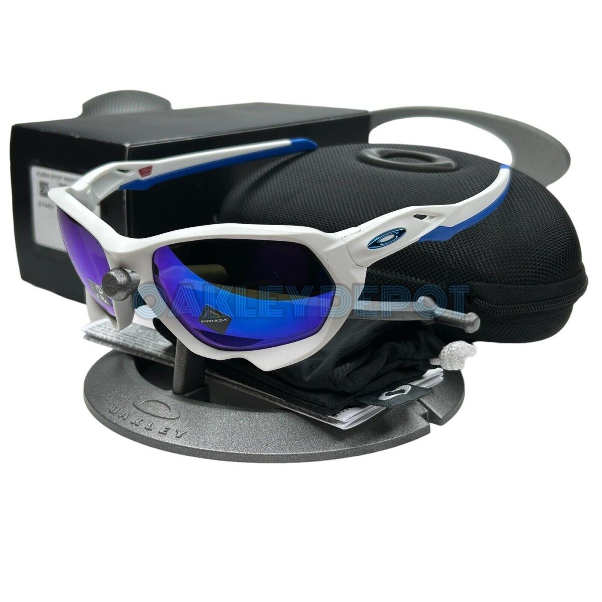 Oakley Plazma 0009019 Matte White/prizm Sapphire Sunglasses