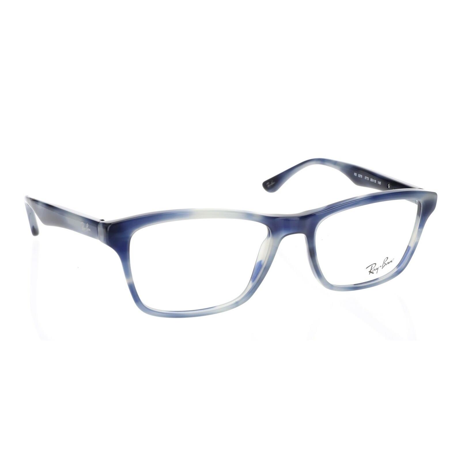 Ray-ban 257140 Unisex Rx5279 Square Eyeglasses Grey/horn/blue ...