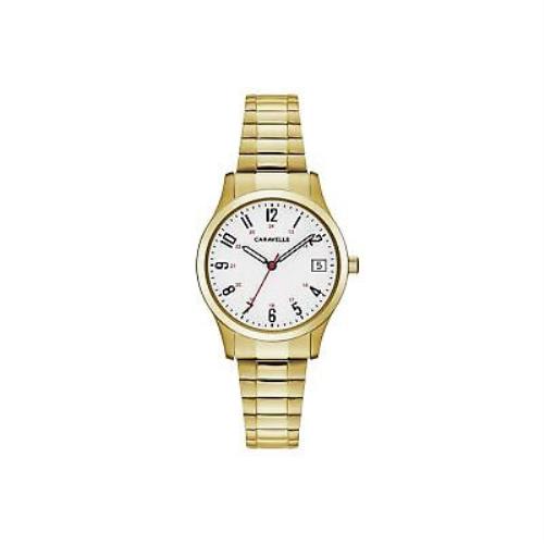 Caravelle by Bulova Ladies` Traditional Expansion Band Watch 3-Hand Date