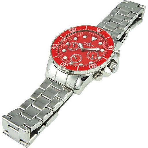 Adeekaye AK2322-rd Mens Stainless Steel Multi Function Sports Watch