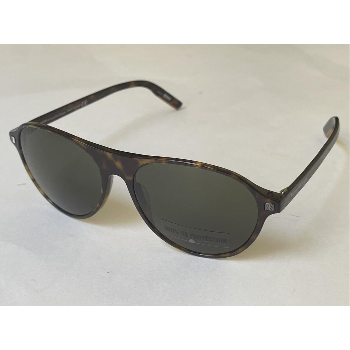 Ermenegildo Zegna EZ0168/S 52N Sunglasses Havana W/dark Green Lens 58-16-140