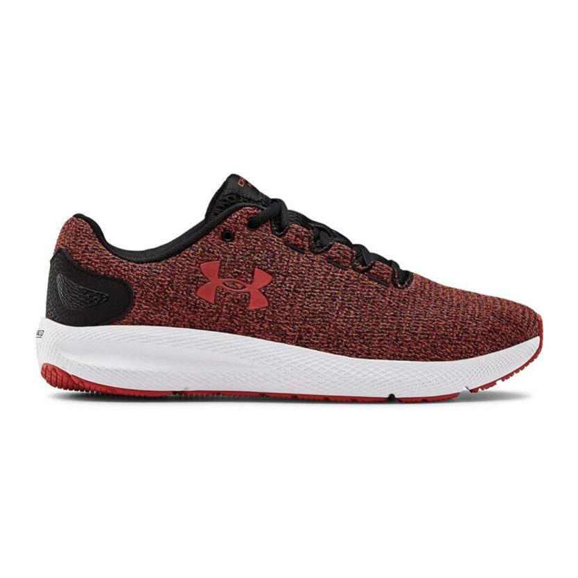 Men UA Under Armour Charged Pursuit 2 Twist Running Shoes Black/red 3023304-003