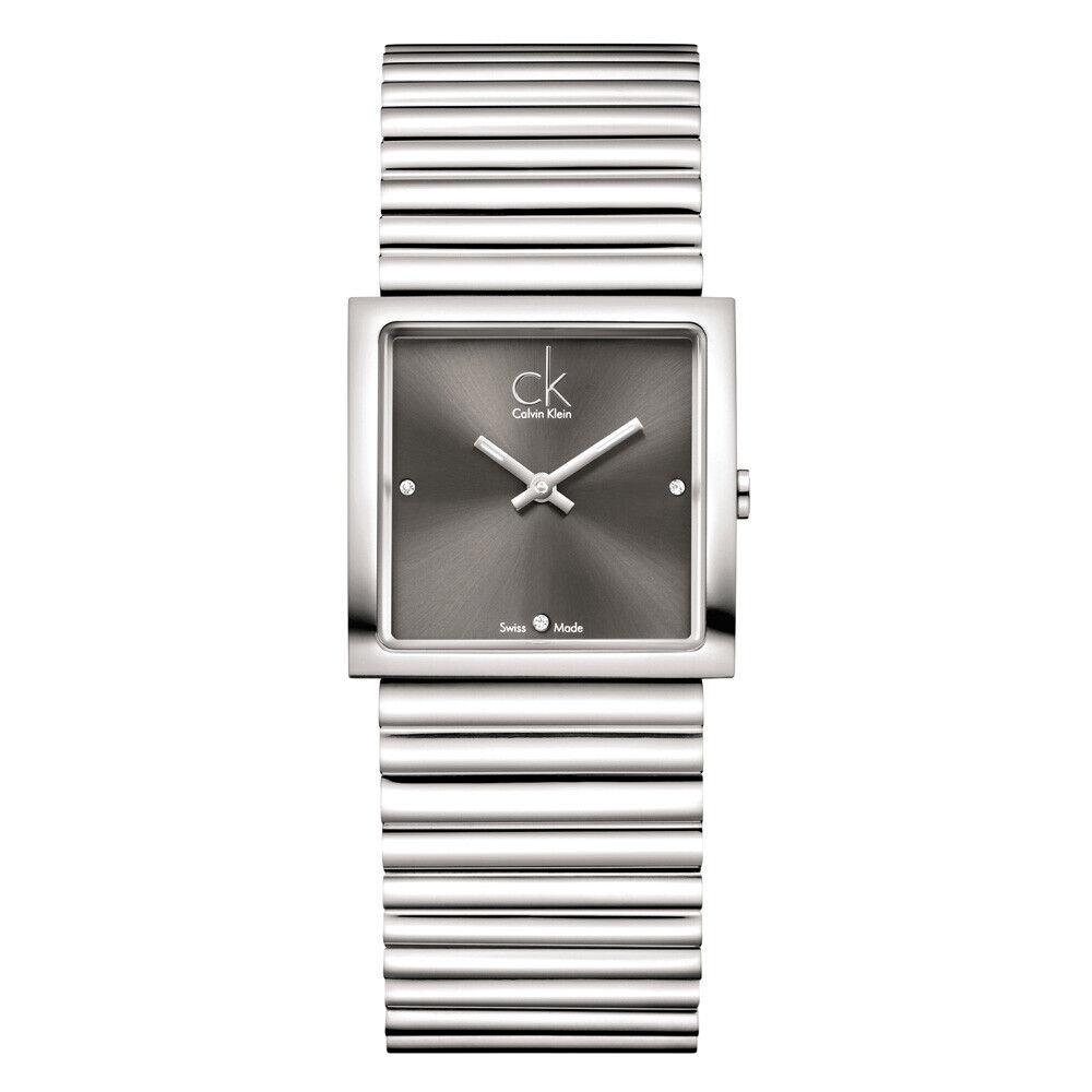 CK Calvin Klein K5623161 Swiss Made Women`s Diamond Gray Watch Spotlight