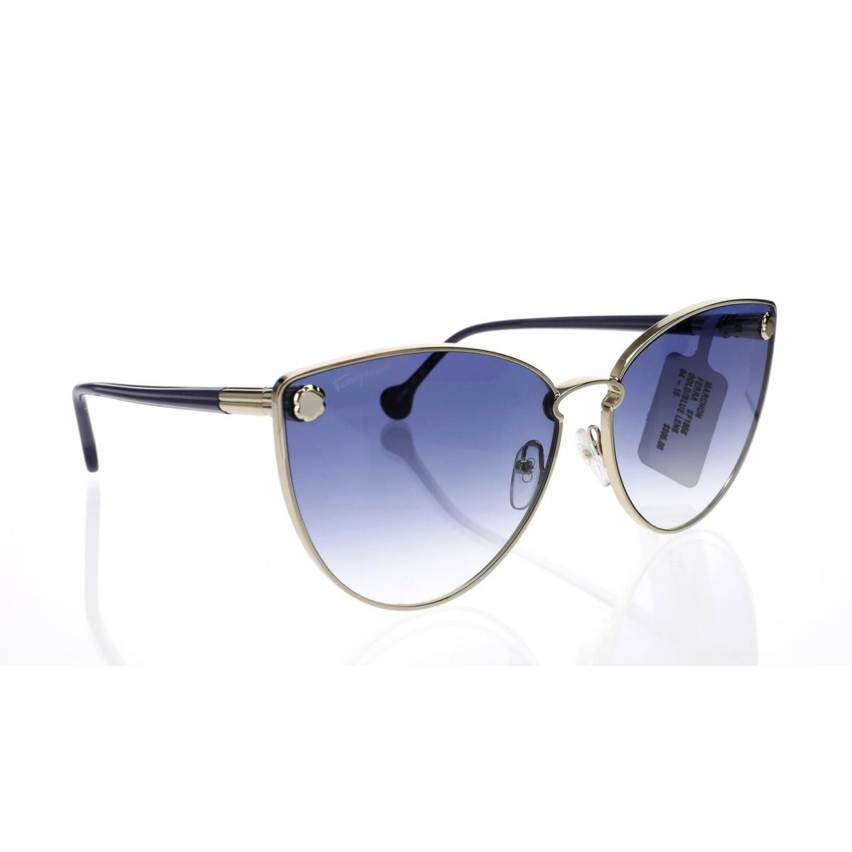 Salvatore Ferragamo 257166 Womens sf185s Cat Eye Ladies Sunglasses Gold/blue