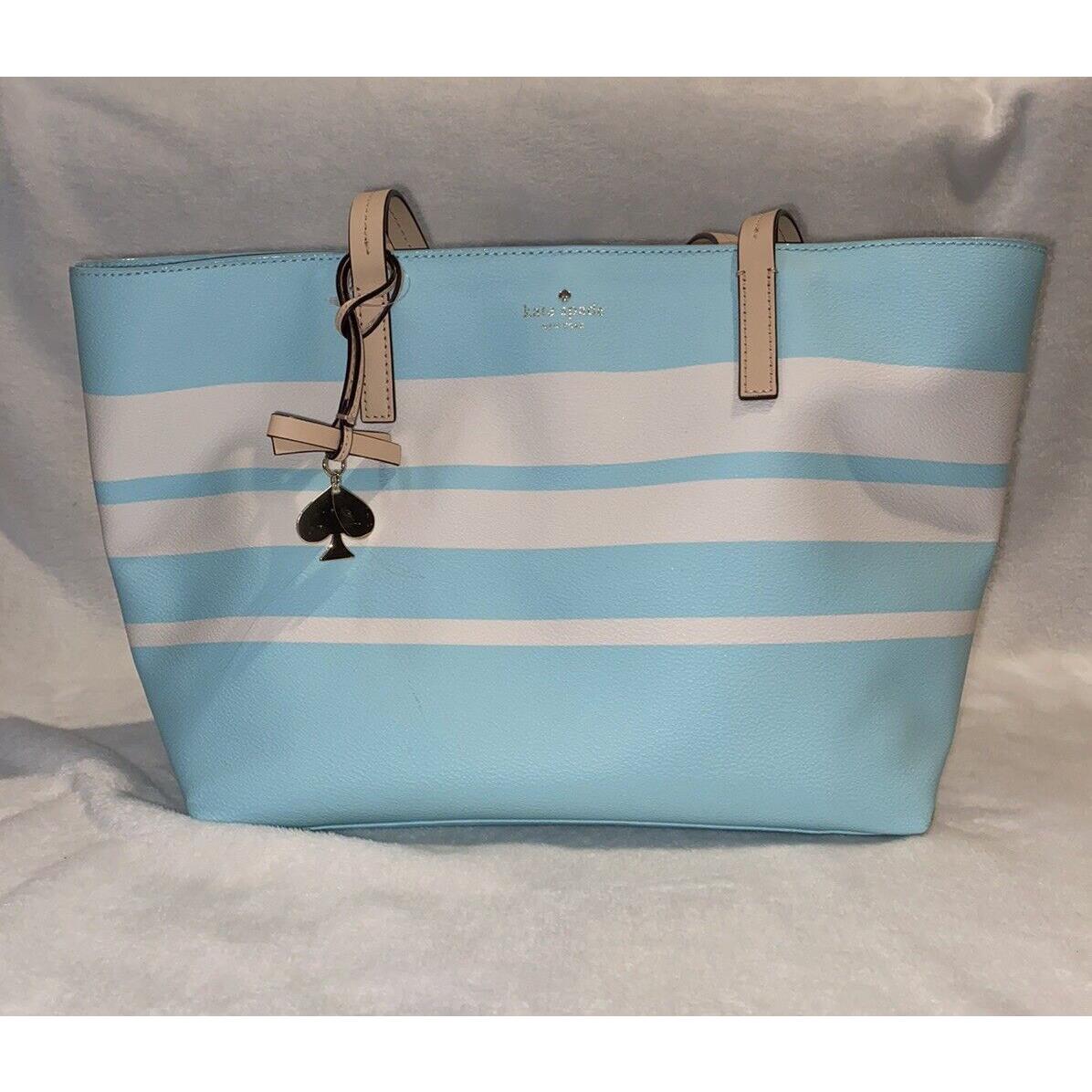 Kate Spade Hawthorne Lane Grace Blue Julie Stripe Large Ryan Tote Bag