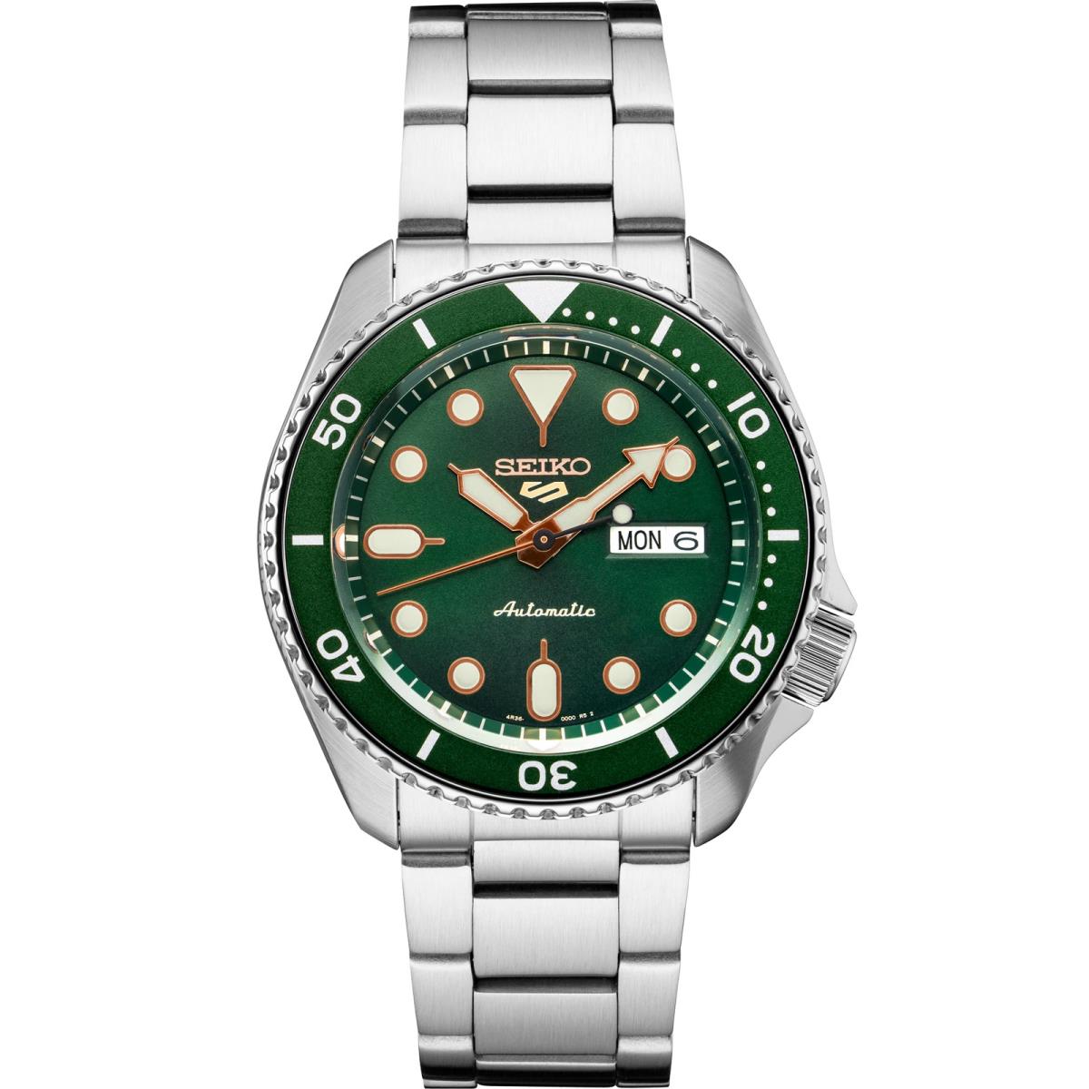 Seiko 5 Sports Mens Green Dial Automatic Watch SRPD63