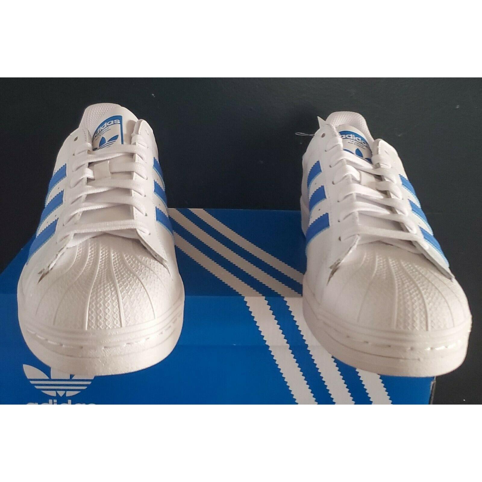 adidas superstar white white blue