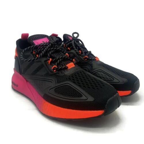 Adidas ZX 2K Boost Mens Size 10.5 Casual Running Shoe Black Pink 