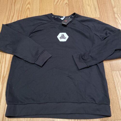 Adidas Men`s Tan Crew Logo Black Sweatshirt FJ6319 Sz Xxl Minnesota United Rare