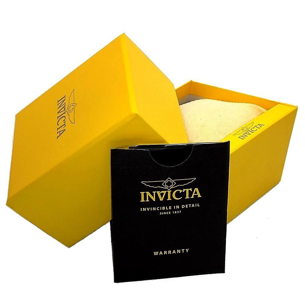 Invicta 22418 Gent`s Pro Diver Chrono Black Dial TT Bracelet Watch - Dial: Black, Band: Silver, Yellow