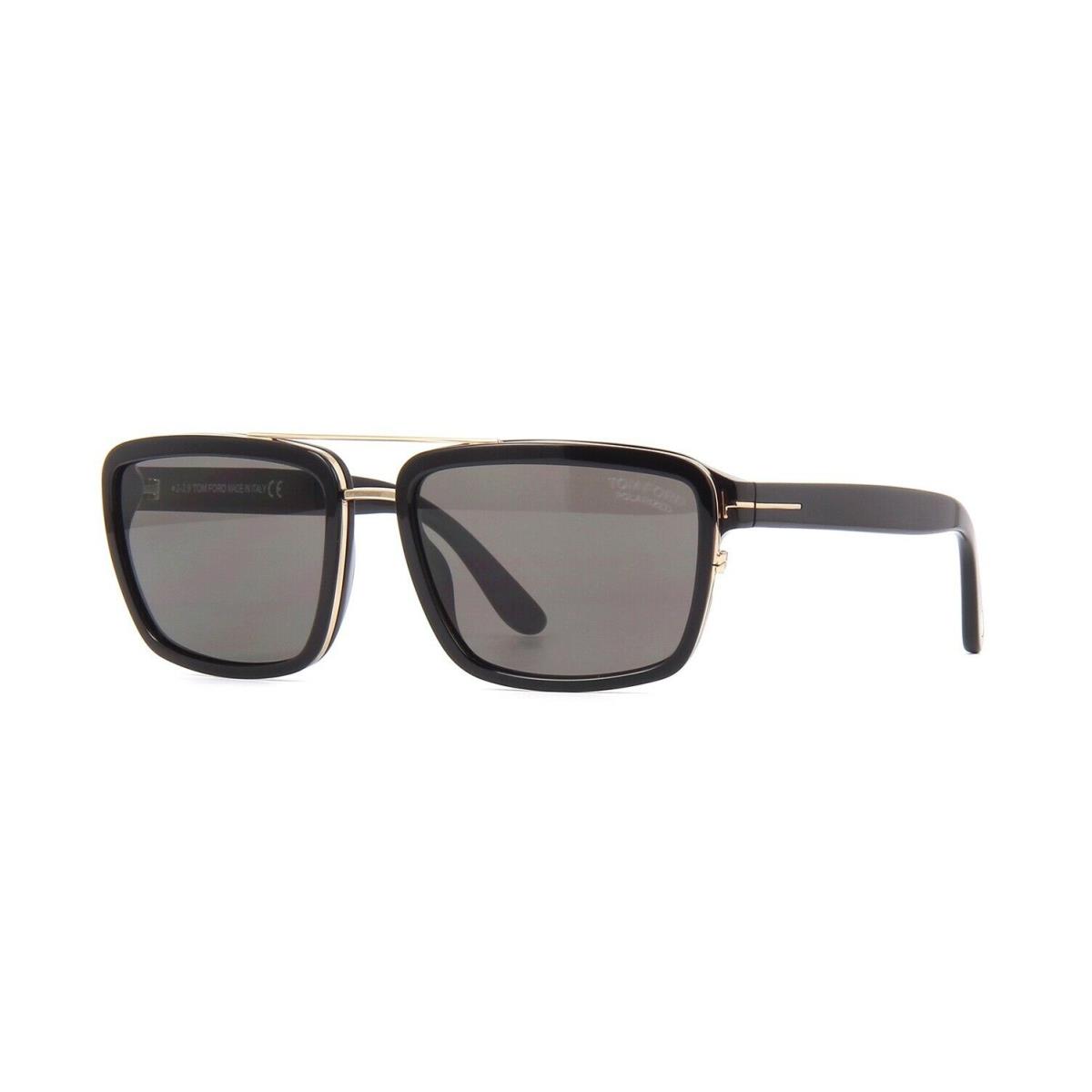 Tom Ford Anders FT 0780 Shiny Black/grey Polarized 01D Sunglasses - Black Frame, Gray Lens