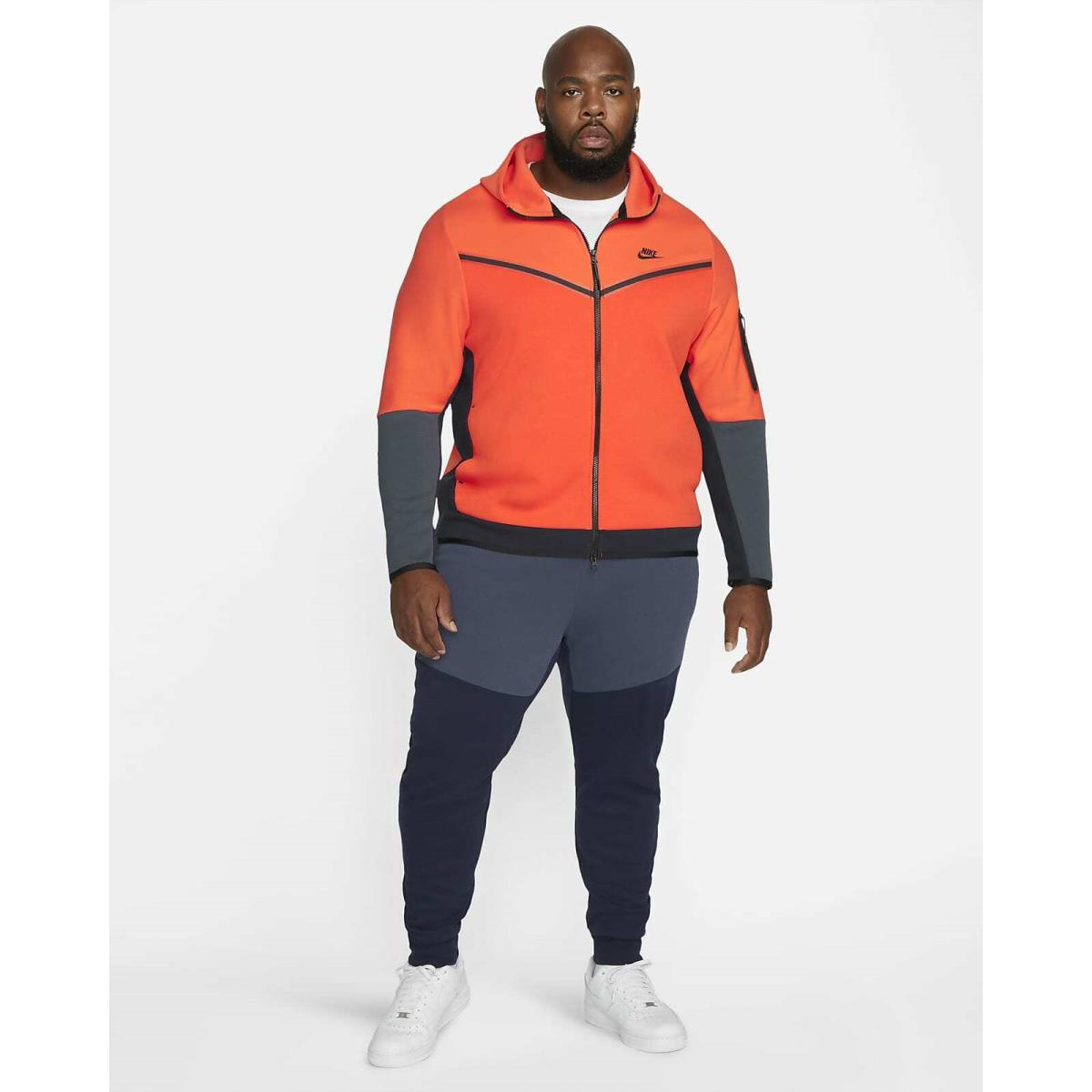 Nike Tech Fleece Full Zip Jacket Hoodie Men s Size 3XL Orange CU4489 869 Rare