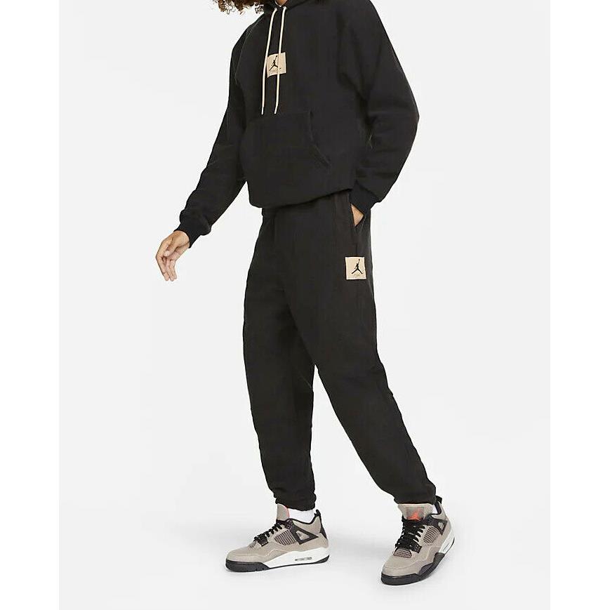 Nike Air Jordan Flight Heritage Pants Size XL Black Wool Joggers DC9587-010