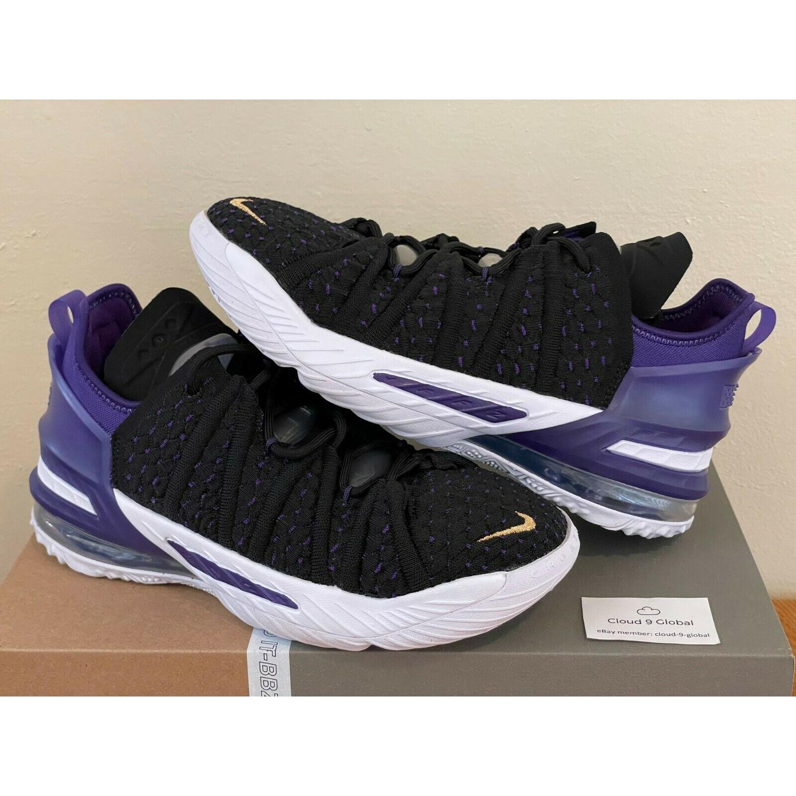 lebron 18 low purple and gold