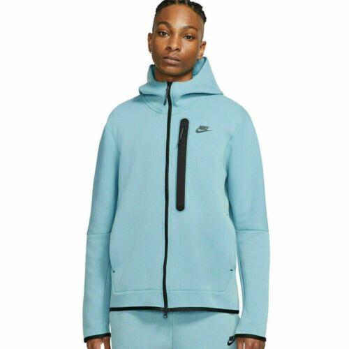 Nike Men`s Size L Tech Fleece Full-zip Hoodie Carolina Blue DD3100-424