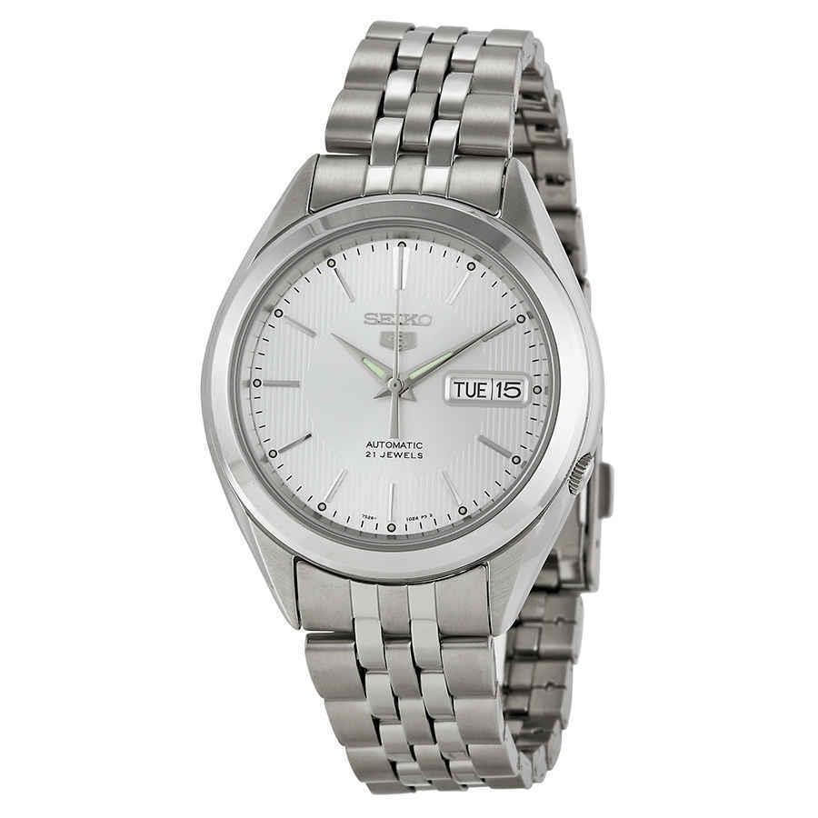 Seiko 5 Automatic Silver Dial Men`s Watch SNKL15