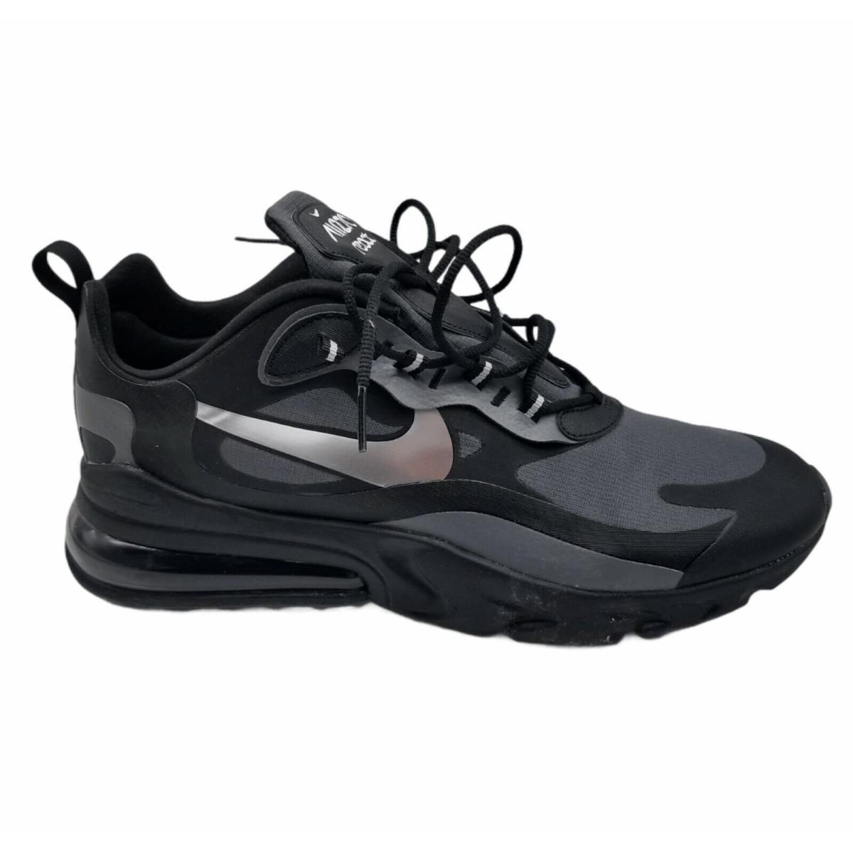 Nike Mens Air Max 270 React CD2049 001 Black Gray Lace Up Running Shoes Size 12
