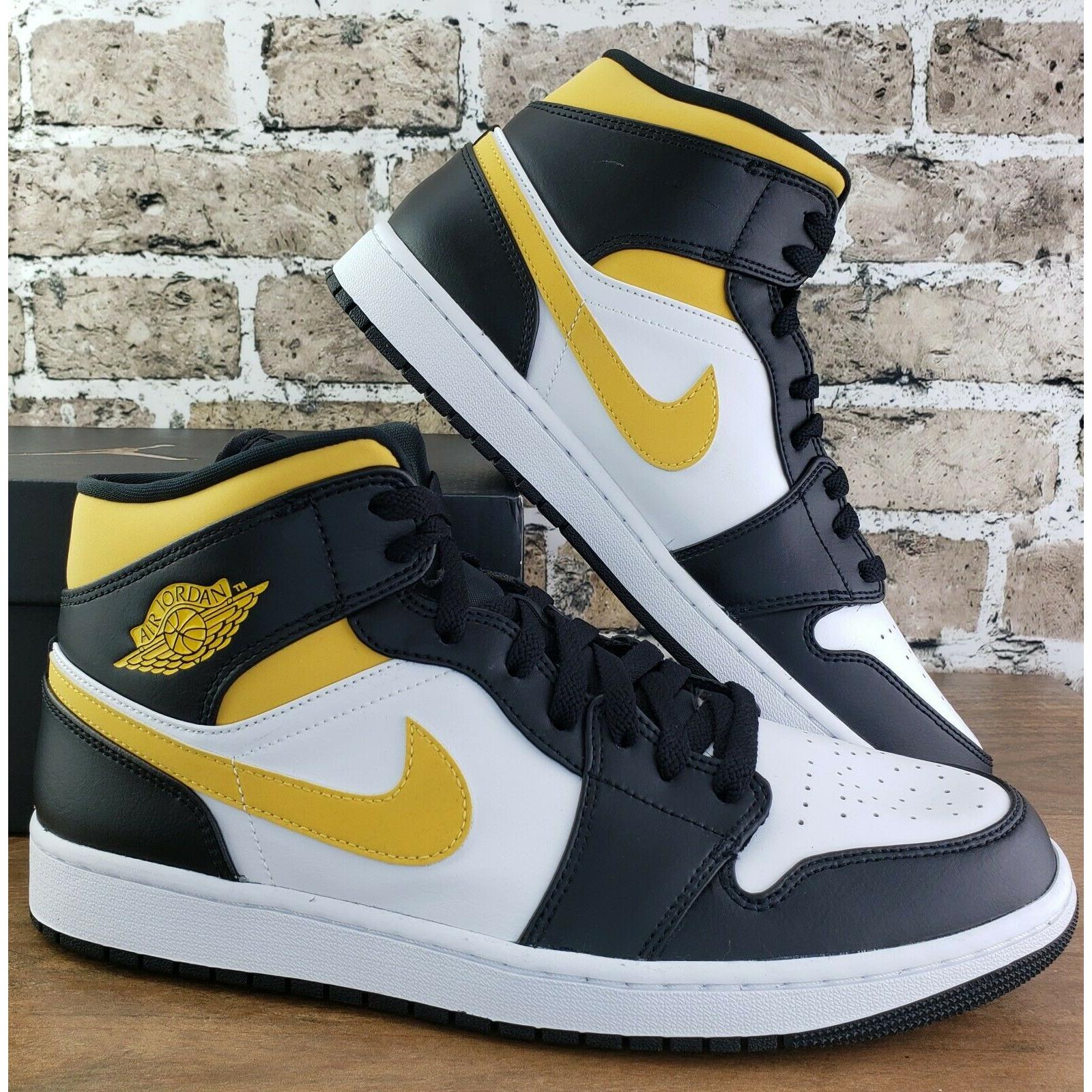 jordan 1 mid pollen black white