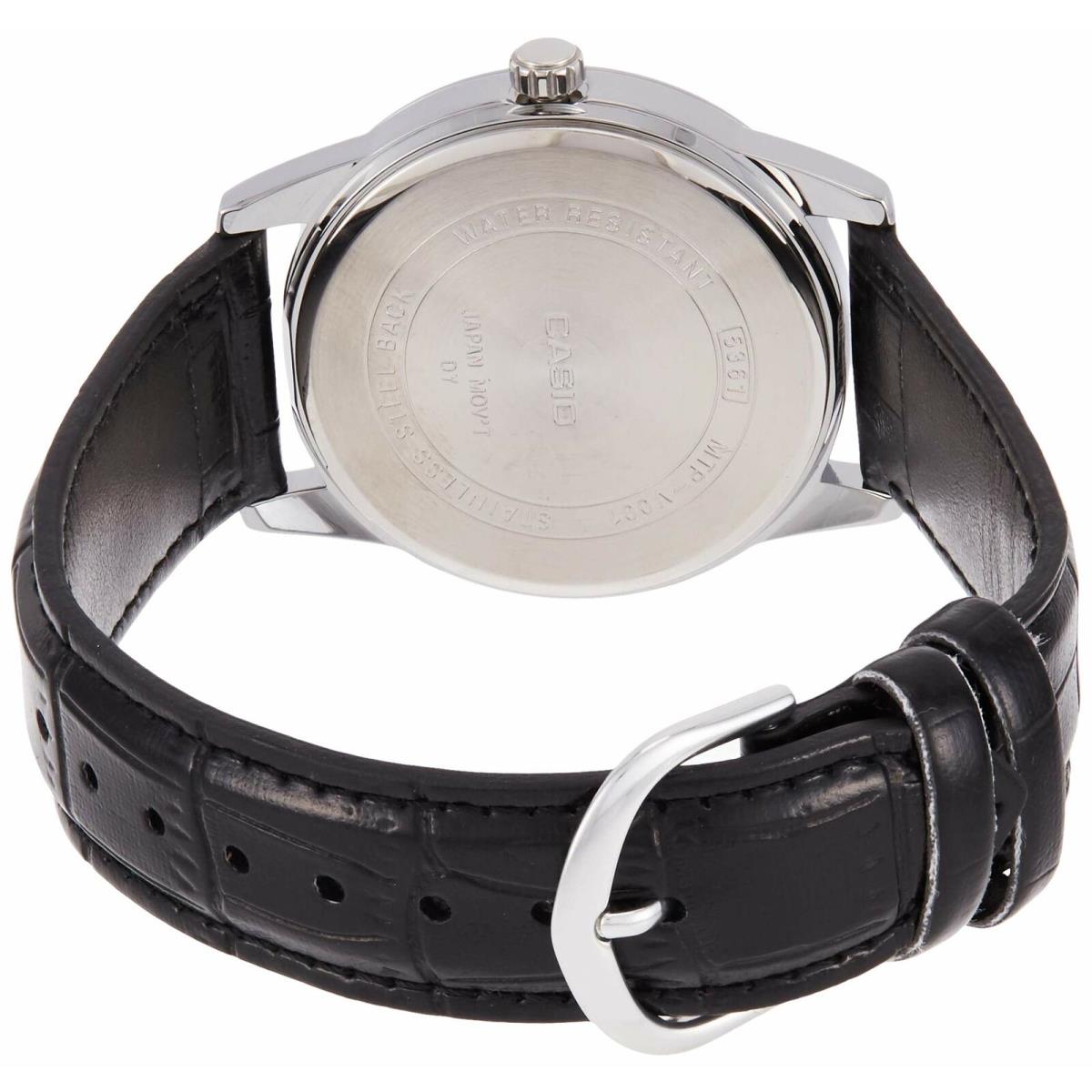 Casio Men`s MTPV001L-7B Black Leather Quartz Watch