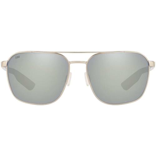 Costa Del Mar Wader Sunglasses Gunmetal / Silver Mirror 580G Glass Polarized
