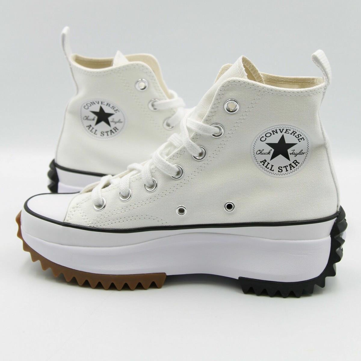 Converse Run Star Hike Hi Black Shoe Sneaker White Gum 166799C Men`s Size