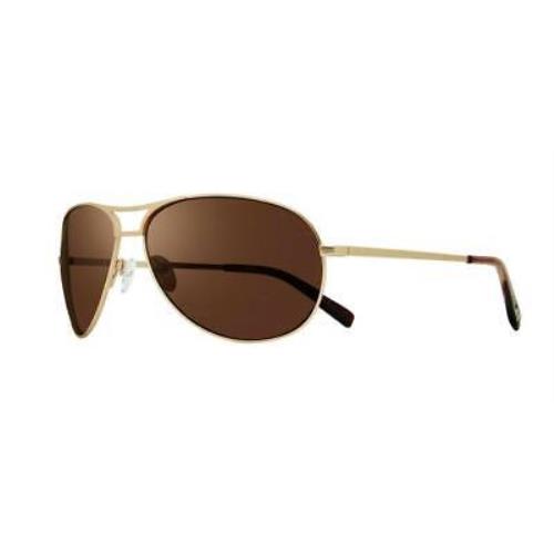 Revo Prosper Sunglasses Matte Gold / Polarized Terra Lens RE 1139-04-BR Aviat - Gunmetal Frame, Blue Lens