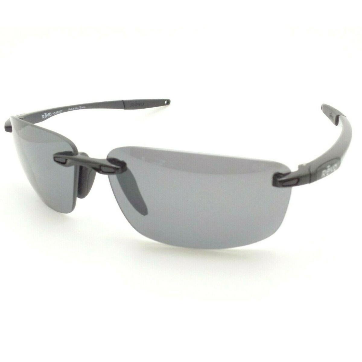 Revo Descend N Black Graphite Polarized Mirror Sunglasses - Black Gloss, Frame: Black, Lens: Blue