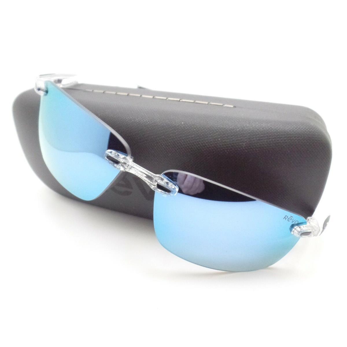 Revo Descend N Crystal Blue Polarized Mirror Sunglasses