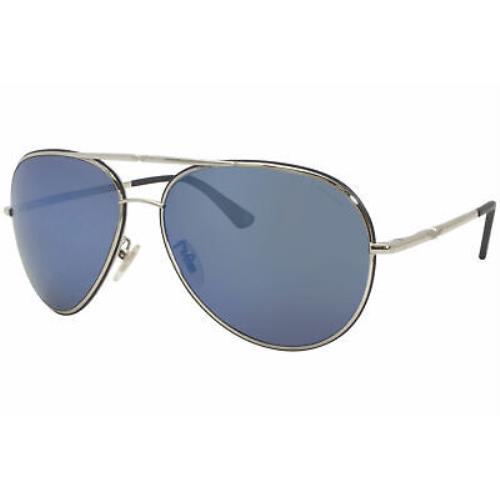 Police Origins-12 SPL966N E70B Sunglasses Silver-navy/grey-blue Mirror Lenses - Silver Frame, Gray Lens