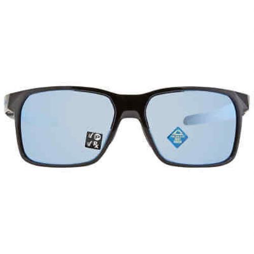 Oakley Portal X Prizm Deep H20 Polarized Square Men`s Sunglasses OO9460 946004 - Frame: Black, Lens: Blue
