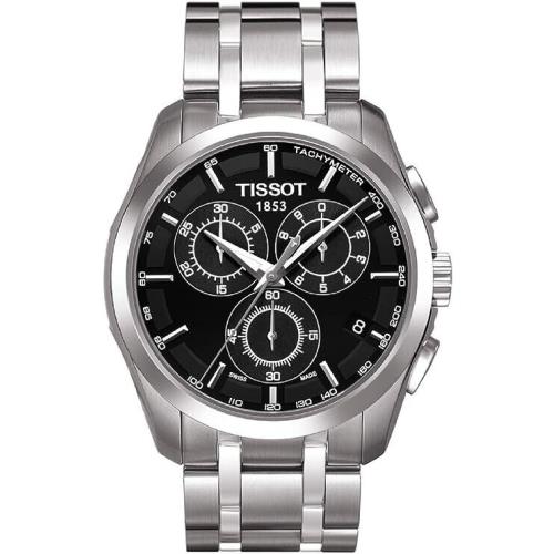 Tissot Couturier Chronograph Black Dial Men`s Watch T035.617.11.051.00