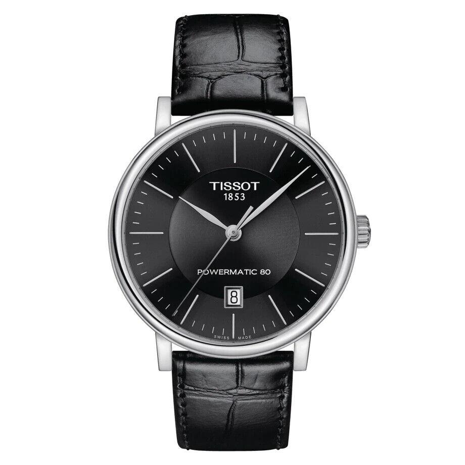 Tissot Men`s Carson Premium Powermatic 80 Black Watch T1224071605100 - Dial: Black, Band: Black