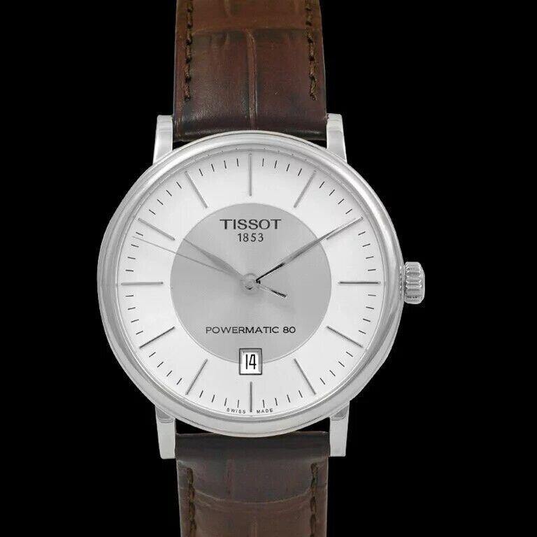 Tissot T1224071603100 Men`s Watch Brown Leather Band Stainless Steel