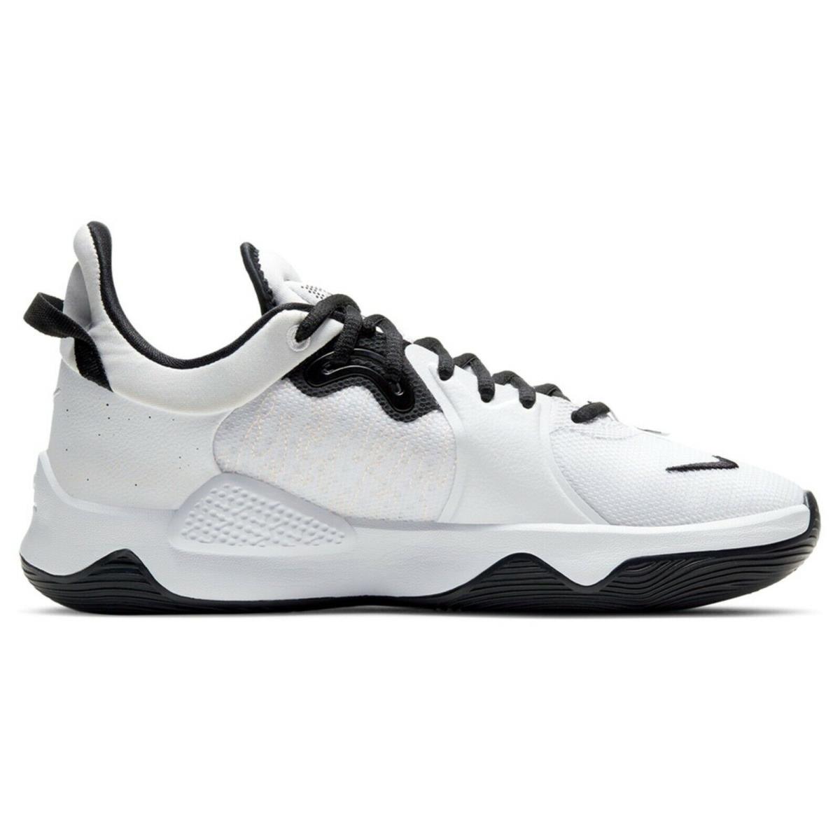 Nike Men s PG 5 Paul George White Black Basketball Shoes Sizes 11.5 13
